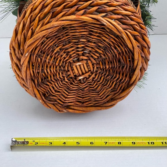 Decorative Holiday Basket Decor for Entryway or Side Table - Picture 9 of 10